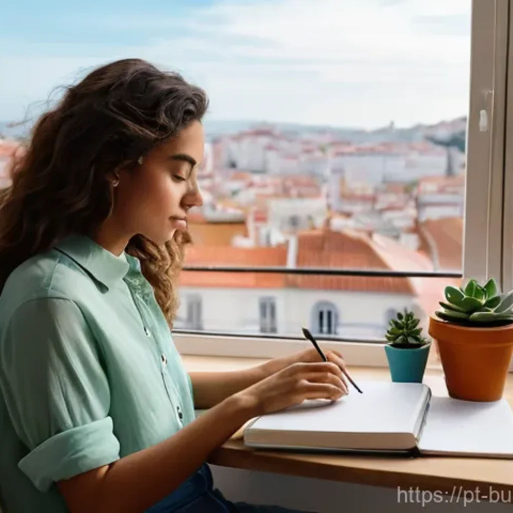 인 미디어 비즈니스의 다양한 수익 모델 - **Prompt 1: Dedicated Digital Creator in Lisbon**
    A vibrant, sunlit indoor scene in a stylish, m...