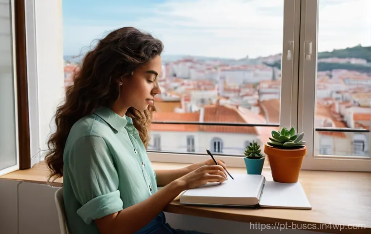 인 미디어 비즈니스의 다양한 수익 모델 - **Prompt 1: Dedicated Digital Creator in Lisbon**
    A vibrant, sunlit indoor scene in a stylish, m...