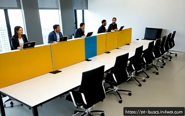 Home 17 인 미디어 비즈니스의 유연한 운영 모델 - Photorealistic modern Brazilian media business workspace, diverse team of professionals collaboratin...